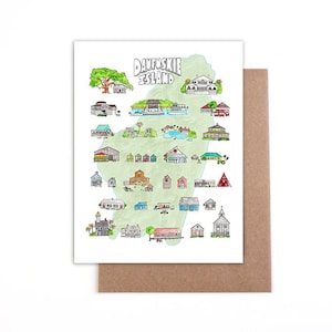 Cartão da Ilha Daufuskie, SC - 4x5 em branco
