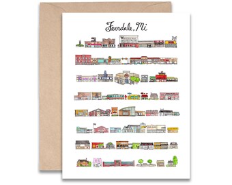 Tarjeta de Farmington, MI - 4x5 en blanco