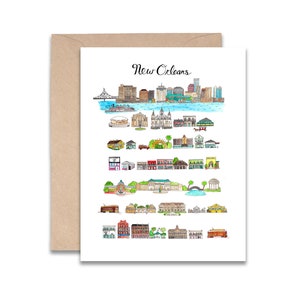 Cartão postal de Nova Orleans, LA - 4x5 em branco