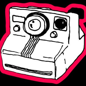 Vintage Camera Polaroid Sticker