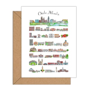 Carte Omaha, NE - 4 x 5 vierge