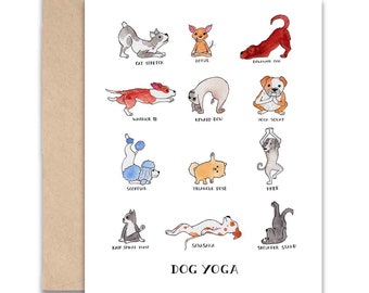 Dog Yoga 4 x 5 Blank Card