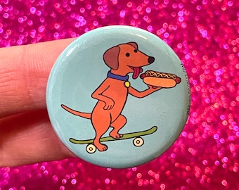 Hot dog  1.25" Button