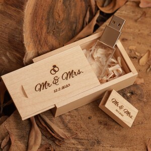 Personalized Crystal USB Drive with Wooden Cap & Box – Photographer Gift image 18