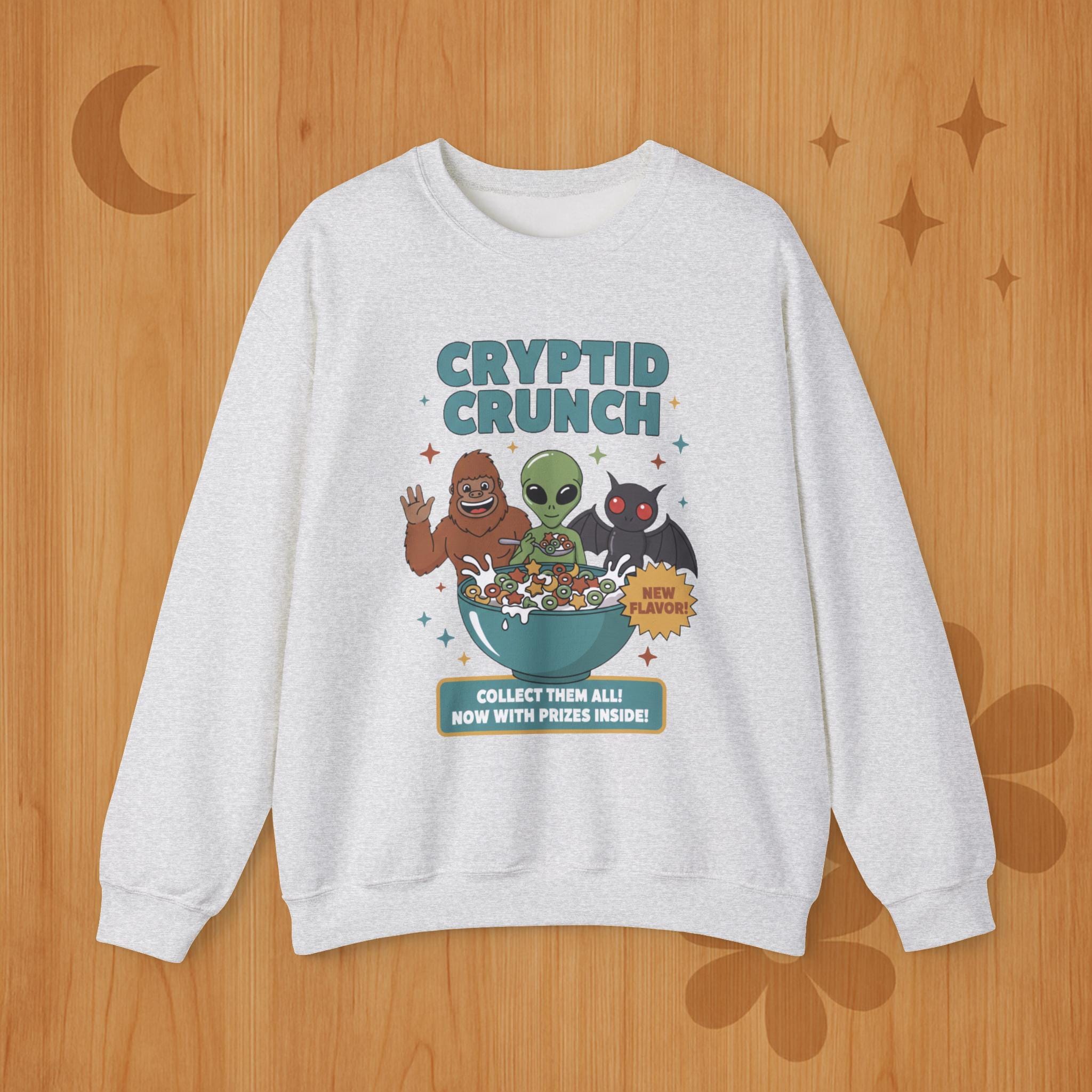 Cryptid Crunch PNG | Retro 90s Cereal Box Sublimation | Bigfoot Mothman ...