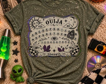 Lettere di perline Tavola Ouija PNG / Sublimazione celeste stregonesca / Grafica gotica di cristallo Download digitale