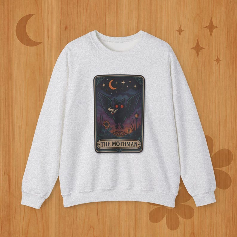 Mothman Tarot Card PNG Bundle | Funny Smoking Cryptid Sublimation ...