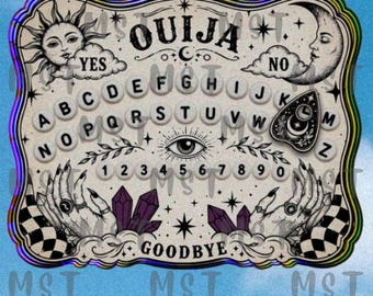 Bead Letters Ouija Board PNG | Witchy Celestial Sublimation | Gothic Crystal Graphic Digital Download