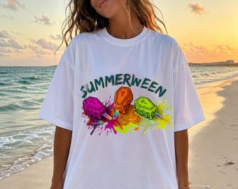Summerween PNG Bundle | Spooky Beach Vibes Sublimation | Coffin Popsicle Graphic | Halloween in Summer Art | Digital Download