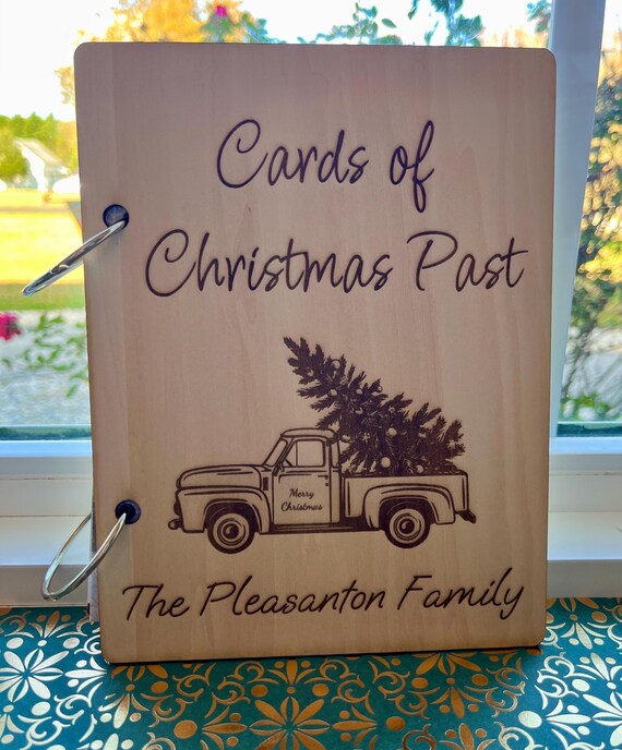 christmas card binder {160+ pages}| TheHousewifeModern Its attractive yet utilitarian binder style keeps your large and small cutting dies neatly out of the way and at the ready so your crafting corner is a cut above the rest Christmas Card Album KC
