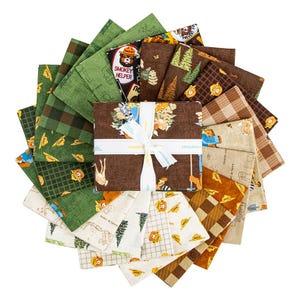 Friends of Smokey Bear by Riley Blake Designs 100% Cotton Quilt Fabric FQ Fat Quarter Bundle of 19 #FQ-16500-19