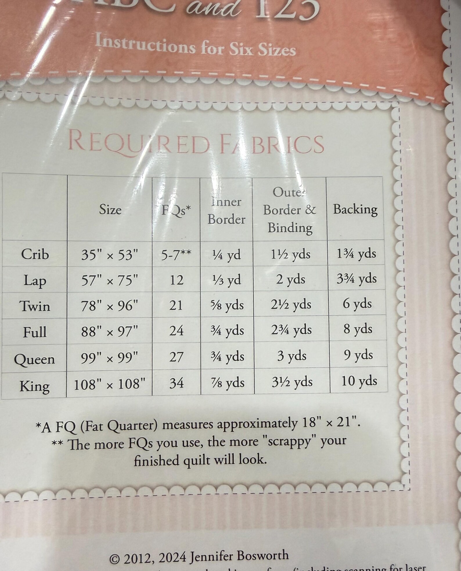 Easy as ABC and 123 Quilt Pattern by Shabby Fabrics 6 Sizes Beginner ...