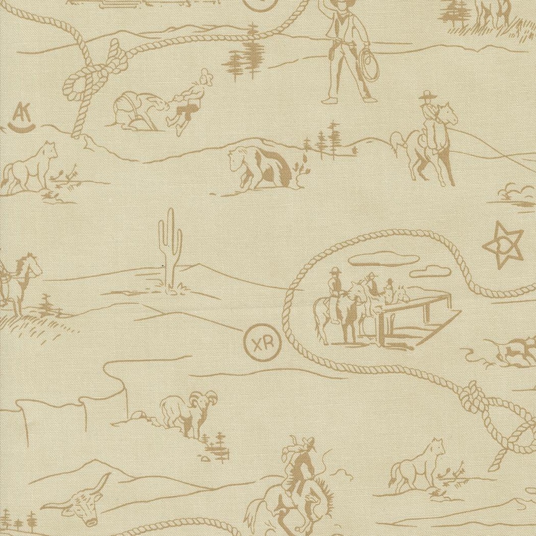 Saddle Ranch for Moda Cowboy Western 100% Cotton Fabric Sold by the 1/2 ...