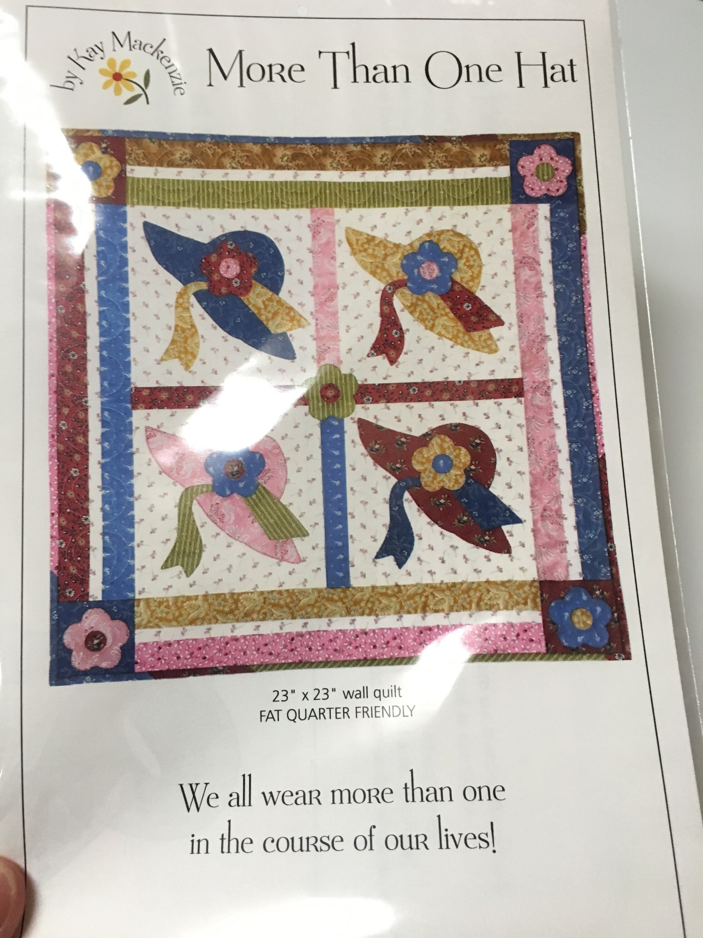 More Than One Hat Kay Mackenzie Applique Wall Quilt Pattern Etsy