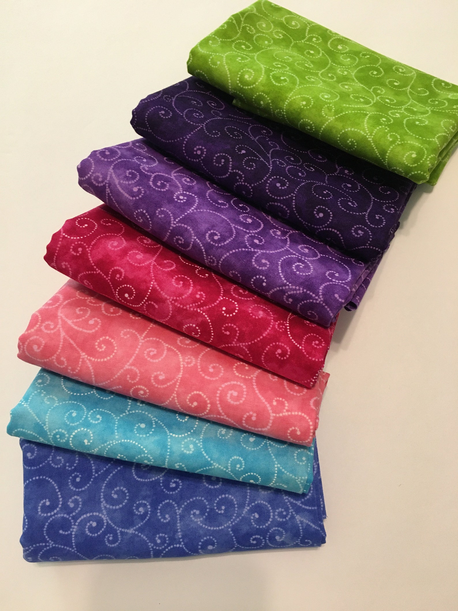 Marble Swirls Moda Cotton Quilt Fabric Fat Quarter Bundle or Etsy