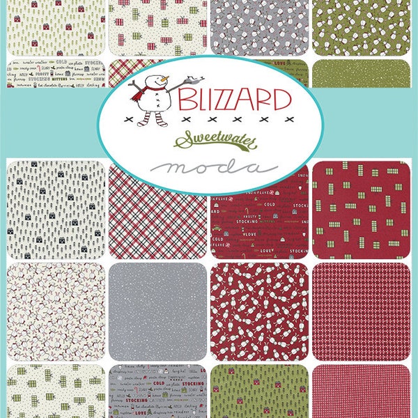 Blizzard by Sweetwater for Moda 2.5 MINI CHARM PACK  42 pcs 100% Cotton Quilt Fabric #55620MC