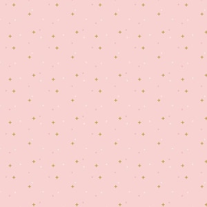 Riley Blake Sparkler 100% Cotton Quilt Fabric by the 1/2 yard #SC650 BABY PINK