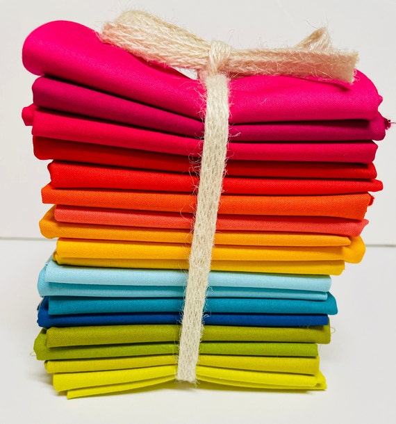 Paintbrush Studio Jacquie Gering FQ Fat Quarter Bundle of 18 Color 100% Cotton Solid Fabric or Half Yard Bundle of 18