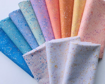 Paintbrush Studio GRANITE FQ Fat Quarter, lot de 12, tissu 100 % coton DOUX, multicolore