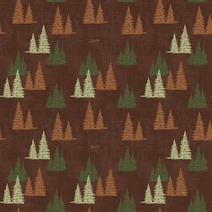 Friends of Smokey Bear Trees by Riley Blake Designs sold by the 1/2 yard #C16501-BARK