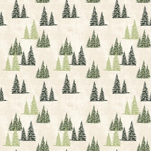 Friends of Smokey Bear Trees by Riley Blake Designs sold by the 1/2 yard #C16501-CREAM