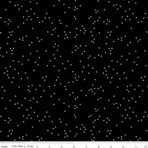 Riley Blake Basic Blossom BLACK  100% Quilt  cotton  Blender  by the 1/2 yard #C715 BLACK