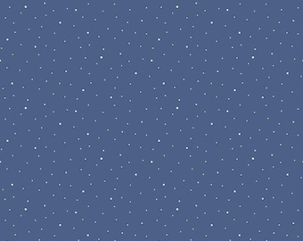 Dapple Dot by Riley Blake Polka Dot, Pin Dot, Scattered dot, 100% Cotton Quilt Fabric by the 1/2 yard #C640-DENIM