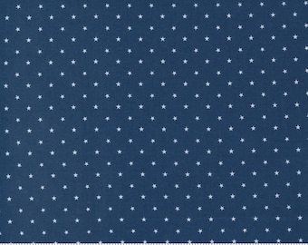 Twinkle Basics Mini Star by April Rosenthal for Moda American Flag 100% Cotton Quilt Fabric by the 1/2 yard #24106 50 Dark Blue (NAVY)
