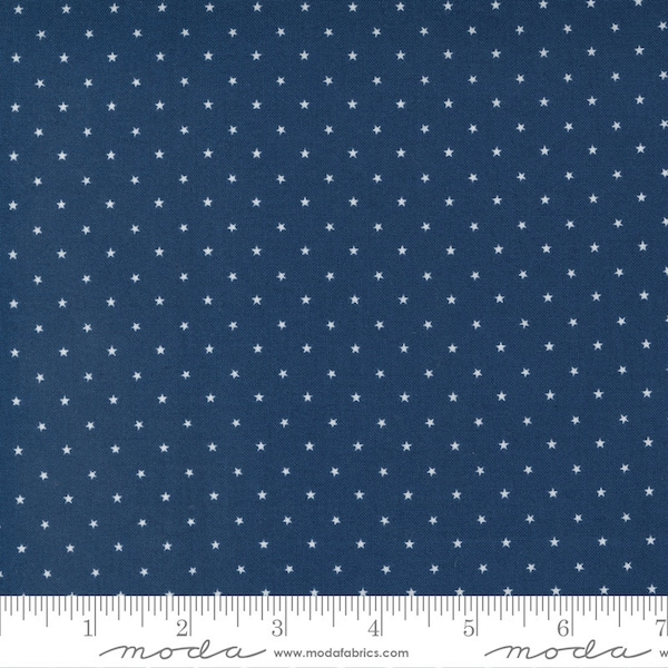Twinkle Basics Mini Star by April Rosenthal for Moda American Flag 100% Cotton Quilt Fabric by the 1/2 yard #24106 50 Dark Blue (NAVY)