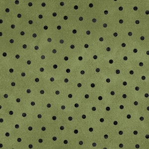 Maywood Studio Woolies GREEN Polka Dot Flannel MASF18506-g 100% Cotton Sold by the 1/2 yard
