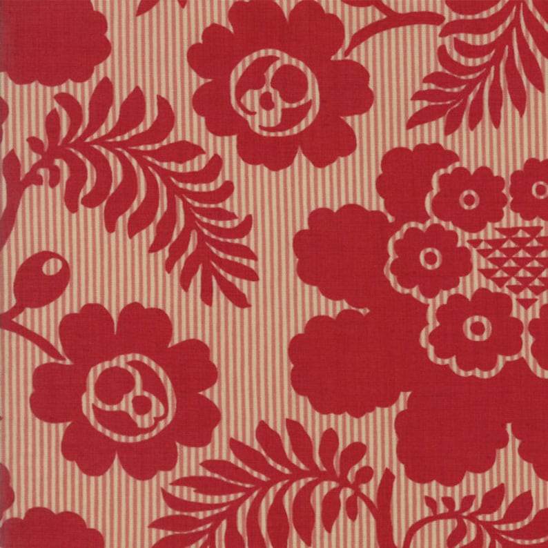 Moda 100/% cotton fabric quilting patchwork floral madame rouge french general