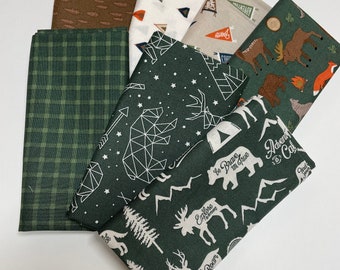 Adventure is Calling by Dani Mogstad for Riley Blake  Outdoors, Wildlife  Fat Quarter Bundle of 7