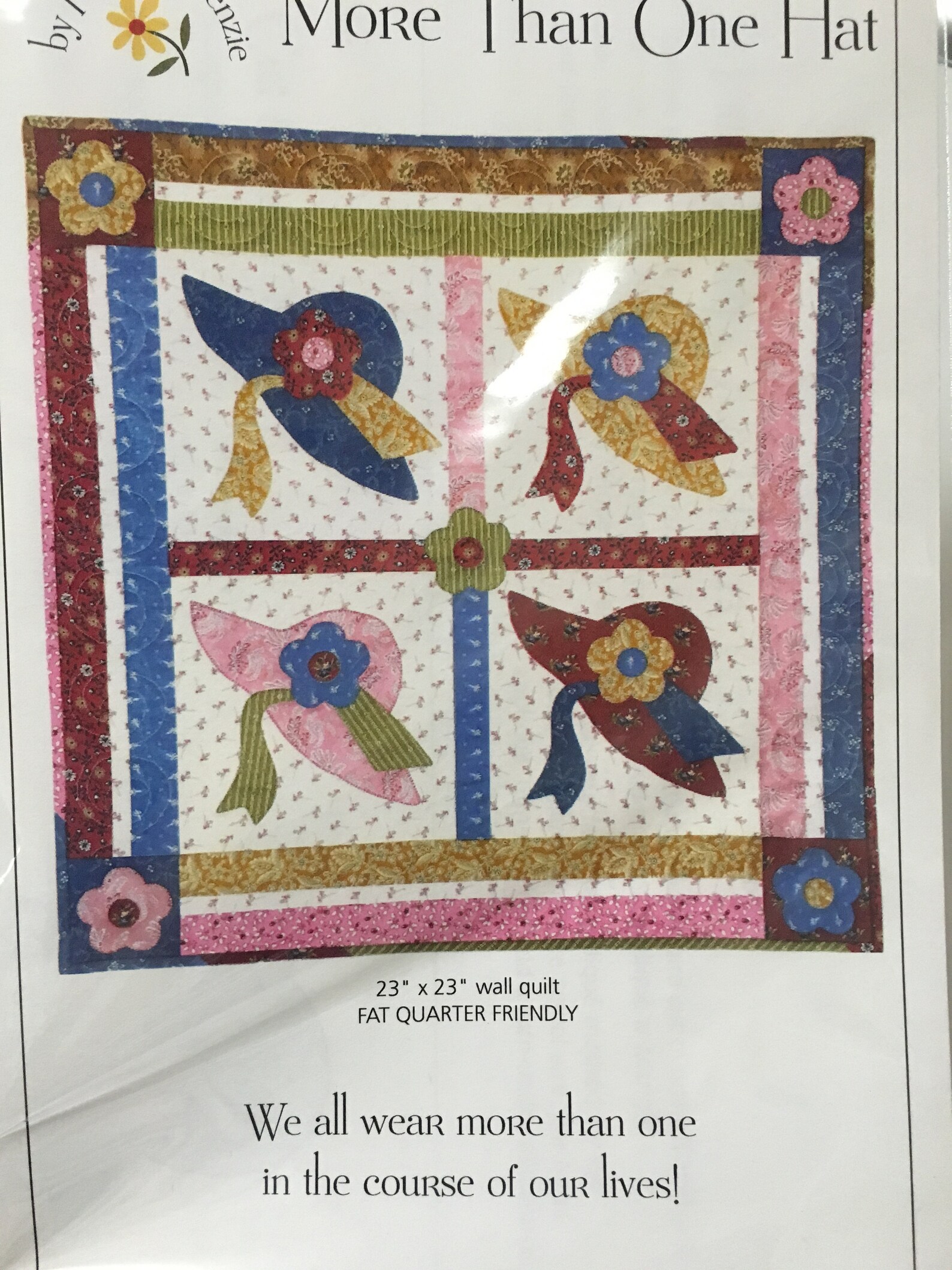 More Than One Hat Kay Mackenzie Applique Wall Quilt Pattern Etsy