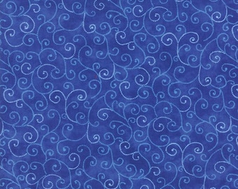 Marble Swirls Royal Blue Moda cotton quilt fabric by the 1/2 yard #9908 64