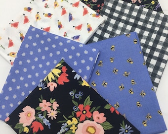 Beautiful Day by Echo Park for Riley Blake  Fat Quarter Bundle of 7 Cotton Quilt Fabric