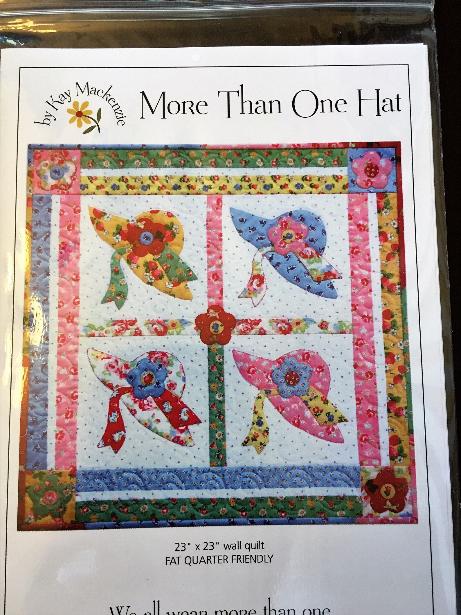 More Than One Hat Kay Mackenzie Applique Wall Quilt Pattern Etsy