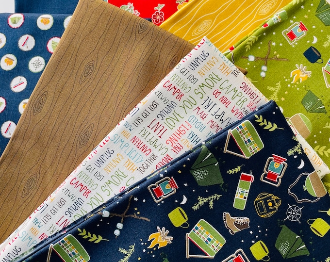 Love You S'more Riley Blake Fat Quarter Bundle of 8 or 1/2 Yard Bundle ...