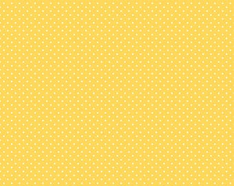 Swiss dot Riley Blake Yellow   White Dots  100%  cotton  by the 1/2 yard C670 -50 YELLOW