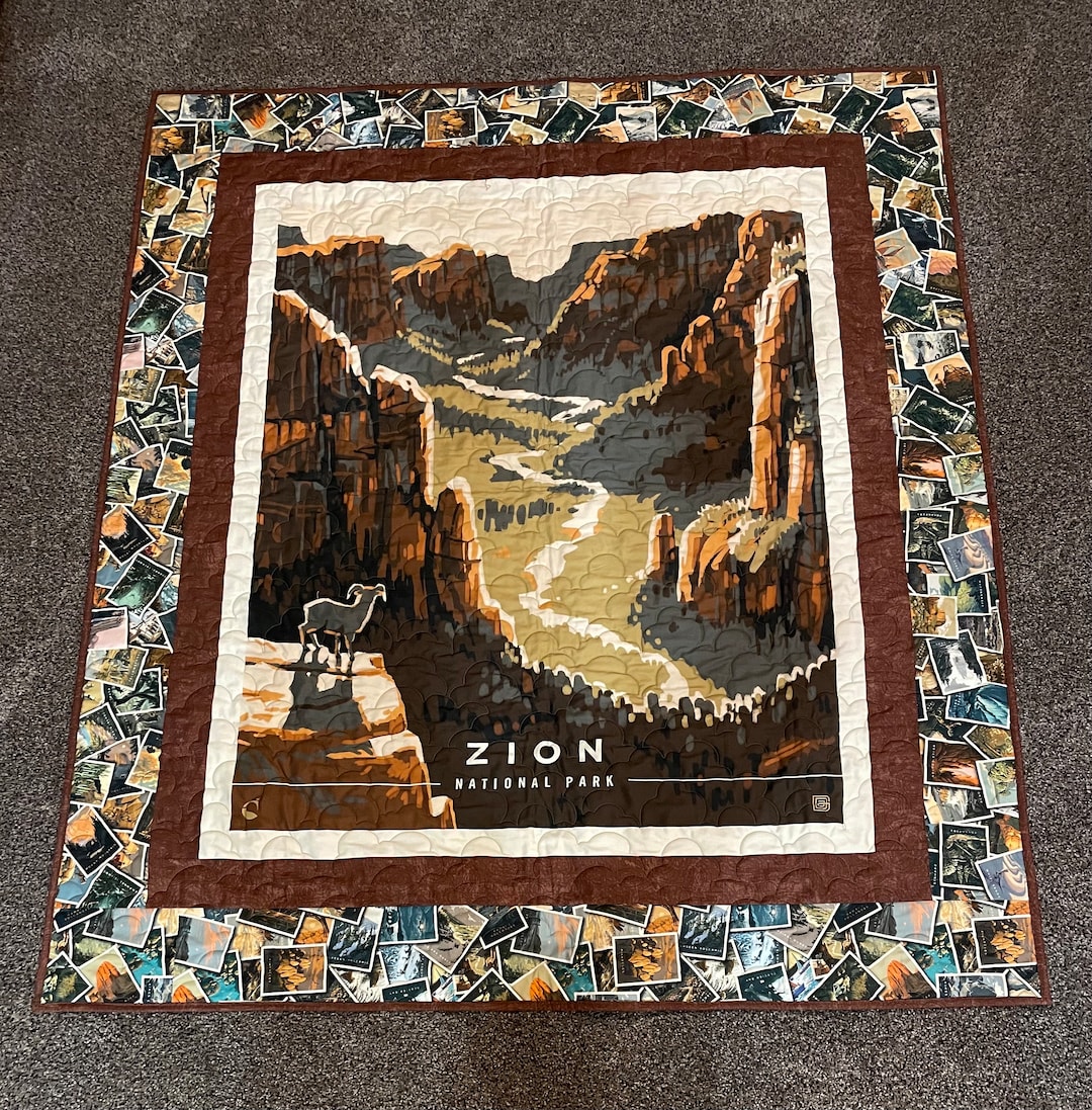 National Parks Baby Quilt Zion National Park Quilt Kit Includes Fabric for Quilt Top and Binding ...