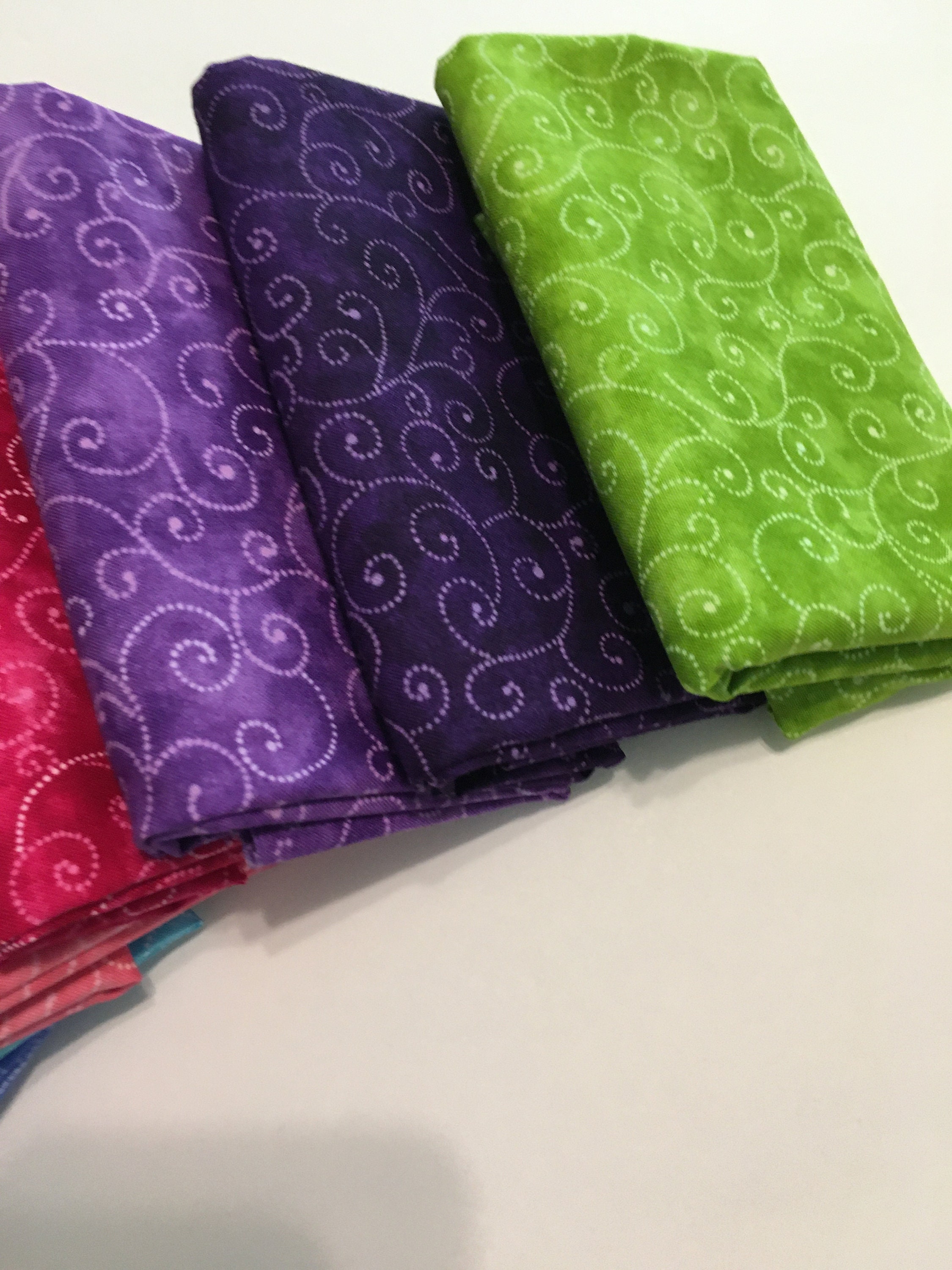 Marble Swirls Moda Cotton Quilt Fabric Fat Quarter Bundle or Etsy