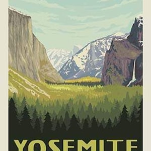 National Parks YOSEMITE  Panel  by Anderson Design Group for Riley Blake Designs 100% Cotton Quilt Fabric Sold by the PANEL #P8789 YOSEMITE