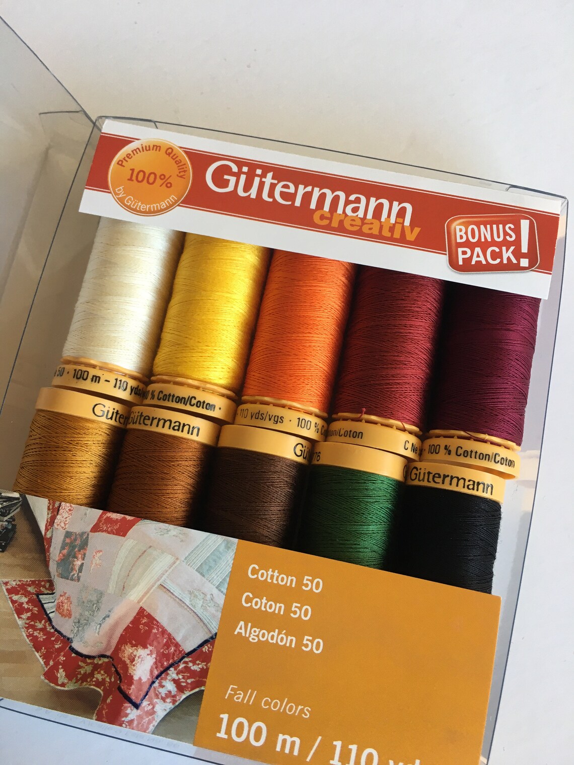 Gutermann Cotton Thread 50 WT. 10 Spools 110 Yds. Fall Etsy