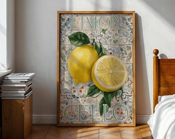 Impression d'art Limoncello : décoration de cuisine italienne, inspirée de la côte amalfitaine
