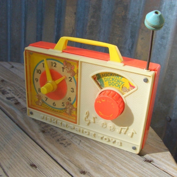 Reserved for Teresa, Fisher Price Vintage Clock, Hickory Dickory Dock Clock Radio