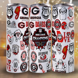 Georgia Bulldogs Tumbler Wrap 20 Unzen Skinny Gerade Sublimationsbecher, DIGITAL DOWNLOAD Skinny Tumbler Wrap 20 Unze