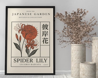 Spider Lily Botanical Art Print – Lycoris Radiata
