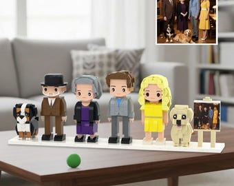 Figuras de ladrillo personalizadas: regalo de recuerdo personalizado para familia, mascota o pareja