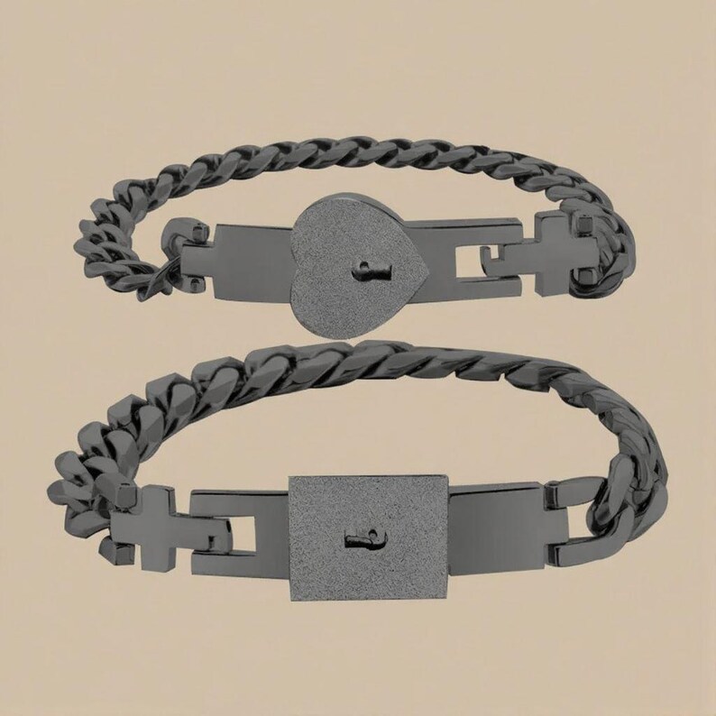 Secret Key Couple Bracelets Exclusive Love Lock Set Lock Key 