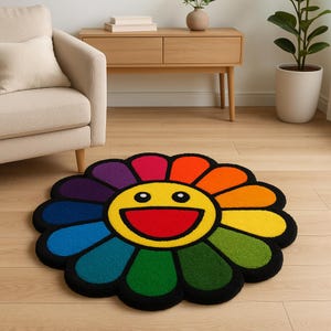 Murakami Flower Rug - Etsy Canada