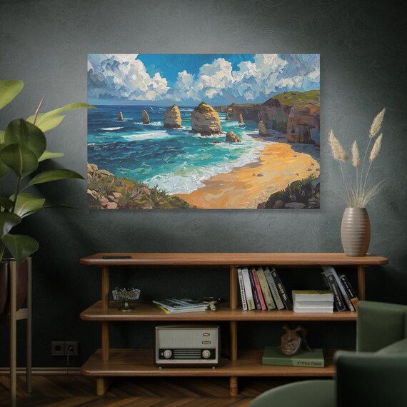 The Cathedral of the Sea, Coastal Landscape Canvas Print, Scenic Wall Art, Beach Decor, Home Aesthetic, Nature Inspired Gift